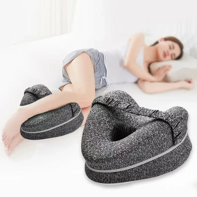 Body Memory Cotton Leg Pillow Home Foam Pillow Sleeping Orthopedic Sciatica Back Hip Joint for Pain Relief Thigh Leg Pad Cushion