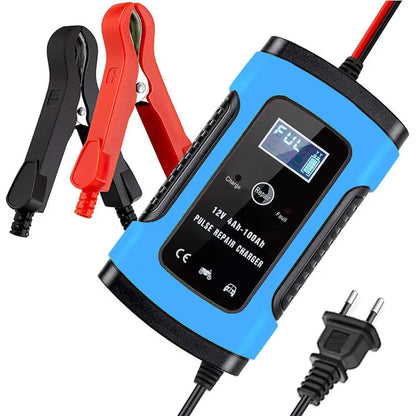 12V 6A Full Automatic Car Battery Charger Power Pulse Repair Chargers Wet Dry Lead Acid Battery Chargers Digital LCD Display