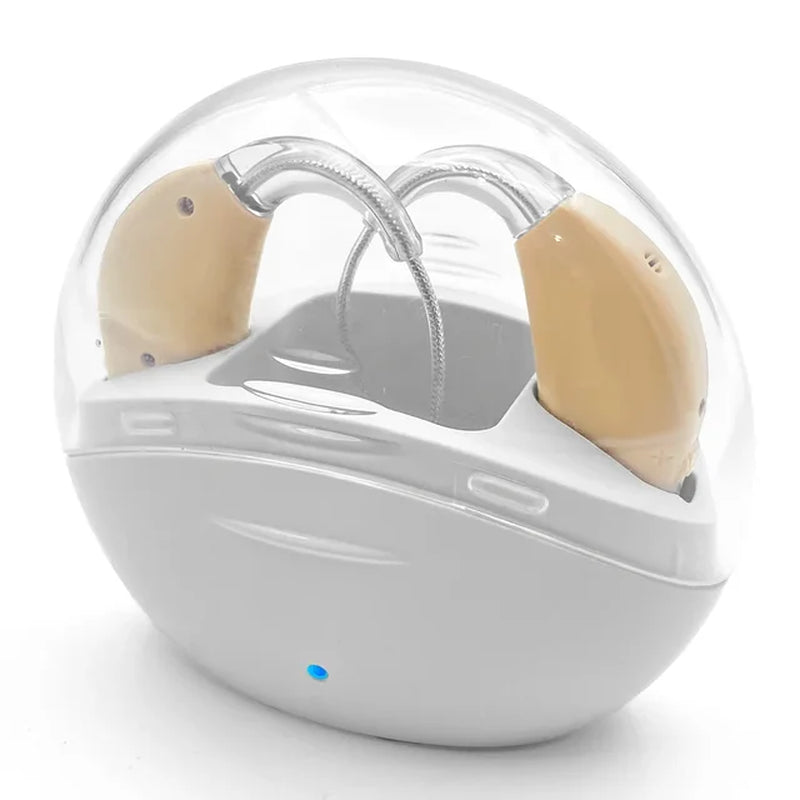 Rechargeable Hearing Aid Wireless Portable BTE Elderly Hearing Aids Magnetic Charging Sound Amplifier