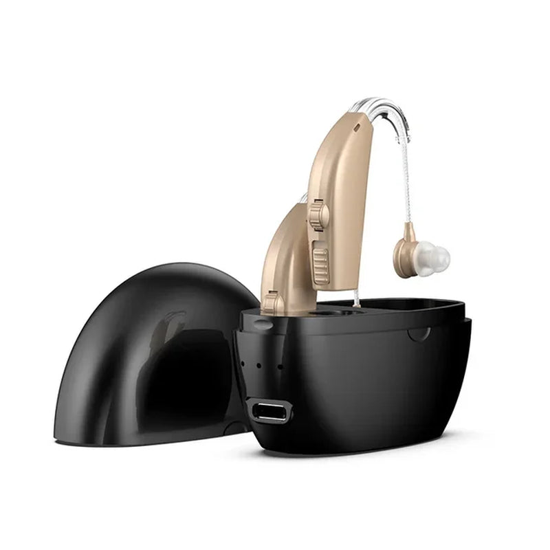 Rechargeable Hearing Aid Wireless Portable BTE Elderly Hearing Aids Magnetic Charging Sound Amplifier