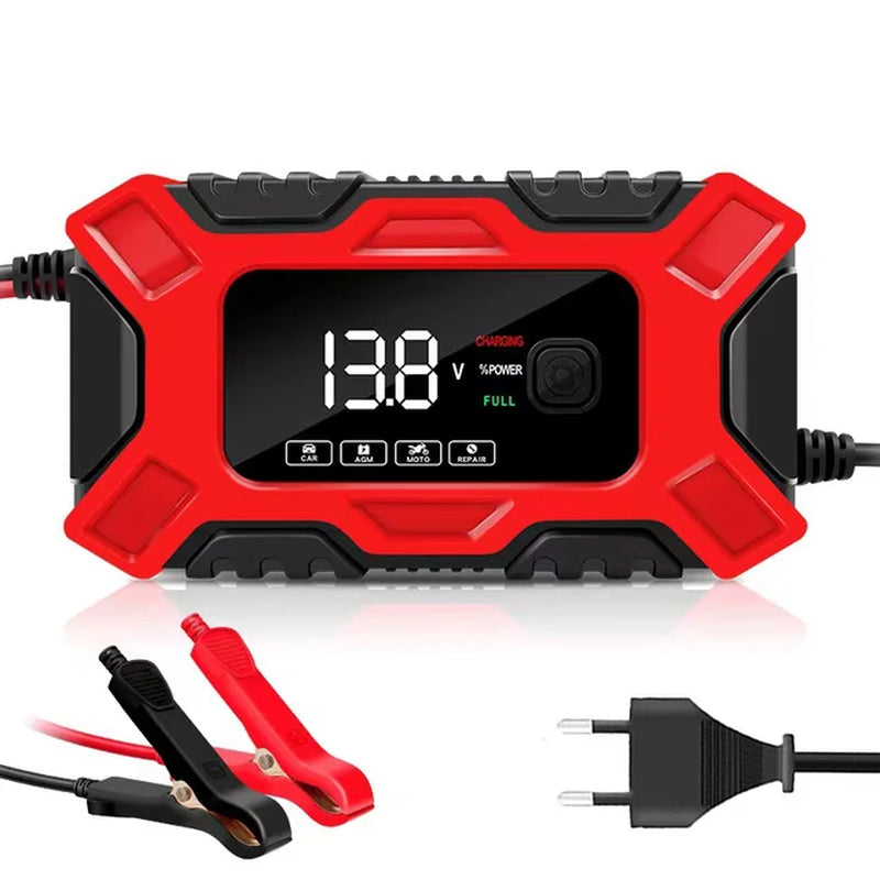 12V 6A Full Automatic Car Battery Charger Power Pulse Repair Chargers Wet Dry Lead Acid Battery Chargers Digital LCD Display