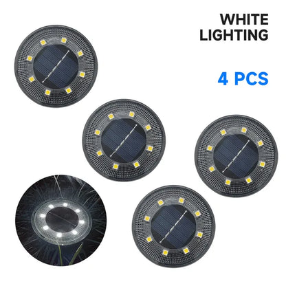 IP68 Waterproof LED Outdoor Solar Power Ground Light Lighting Control Path Deck Lights Yard Driveway Lawn Garden Decoration Lamp